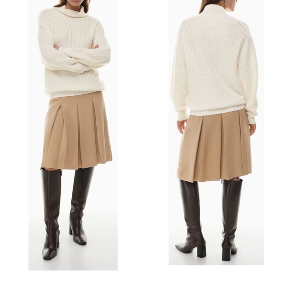 Wilfred Tan Brown Merino Wool Sweater High Neck  Dress Tunic – Size S - Picture 3 of 13